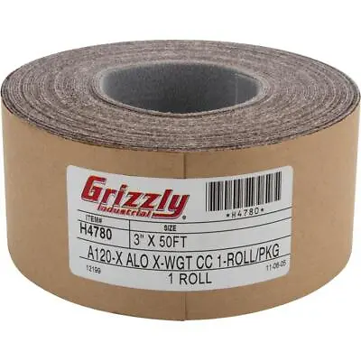 Buy Grizzly H4780 3  X 50' A/O Sanding Roll 120 Grit, H&L • 83.95$