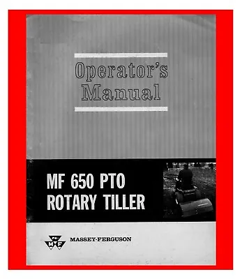 Buy Garden Tractors Instruct Massey-Ferguson MF650 PTO Rotary Tiller For MF10 & MF12 • 7.24$