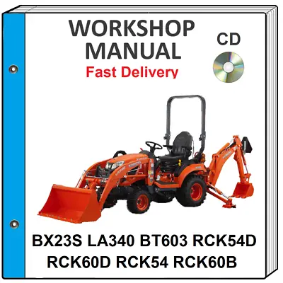 Buy Kubota Bx23s Tractor With All Accesories Service Repair Workshop Manual Cd • 14.99$