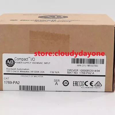 Buy New Factory Sealed AB 1769-PA2 SER A CompactLogix AC Power Supply 1769PA2 • 134.58$