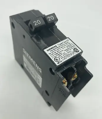 Buy New Siemens Q2020 1 Pole 20/20 Amp 120V Tandem Duplex Plug In With Clip  Breaker • 19.95$