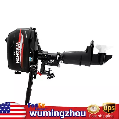 Buy 6HP 2Stroke HANGKAI Outboard Motor Fishing Boat Engine Water Cooling CDI System • 597.45$