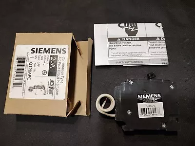 Buy Siemens 1 Pole 20A 120V Arc Fault Combo Circuit Breaker Cat: Q120AFC • 49$