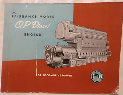 Buy Vintage Fairbanks-Morse O.P. Diesel Engine Train Locomotive Railroad • 29.99$