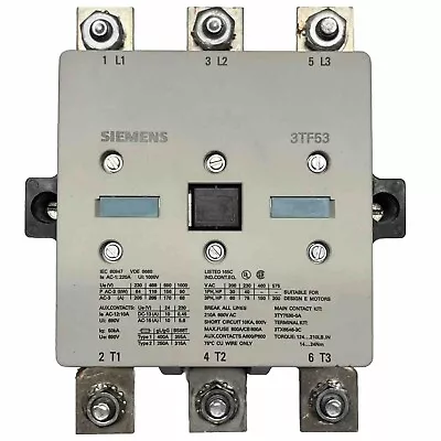 Buy Siemens 3TF5311-0AK6, 3-Pole Sirus IEC Contactor, 120 Volt Coil • 295$