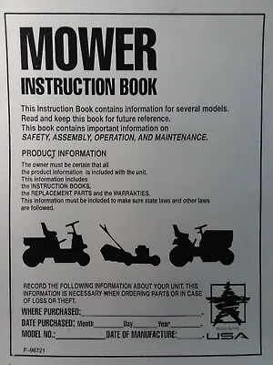 Buy Murray Hydrostatic Drive Riding Lawn Mower Tractor Owners Manual 1996 • 59.46$