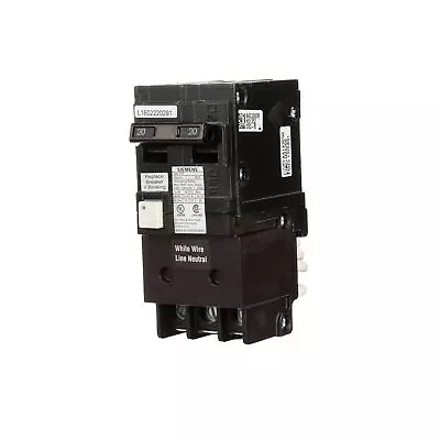 Buy Siemens QF220A Ground Fault Circuit Interrupter 20 Amp 2 Pole 120V 10000 AIC New • 119.24$