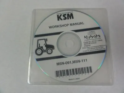 Buy Kubota KSM M5N-091 M5N-111 Tractor Workshop Manual CD • 20$