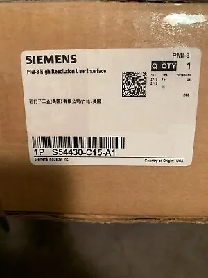 Buy SIEMENS S54430-C15-A1 PMI-3 High Resolution User Interface For Fire Alarm NEW OB • 650$