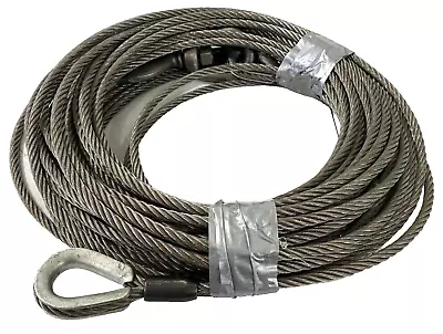 Buy 3/8  X 100' Winch Cable Wrecker Tow Rope 5/8  Swivel Hook W/ Latch Fiber Core • 84.99$
