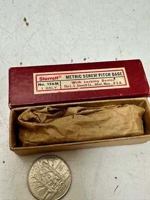 Buy NEW/OLD VINTAGE LS STARRETT 156M METRIC SCREW PITCH GAGE In Box, Packing Perfect • 59.99$