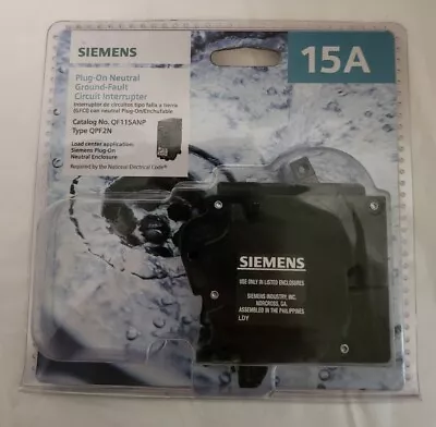 Buy Siemens 1 Pole 15A Plug-In Circuit Breaker GFCI - Black (QA115AFCN) • 33$