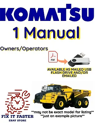Buy Komatsu Hm400-1-galeo Articulated Dump Truck Operators Owners Manual Pdf Usb • 30$