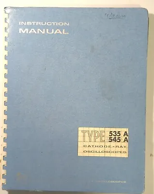 Buy Tektronix Type 535A/545A Instruction Manual Vintage  • 9.92$