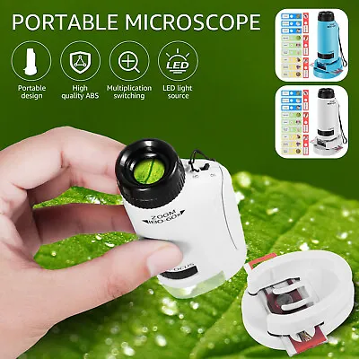 Buy Portable Microscope 60X-180X Handheld Microscope With 12pcs Microscope McVXB • 14.56$
