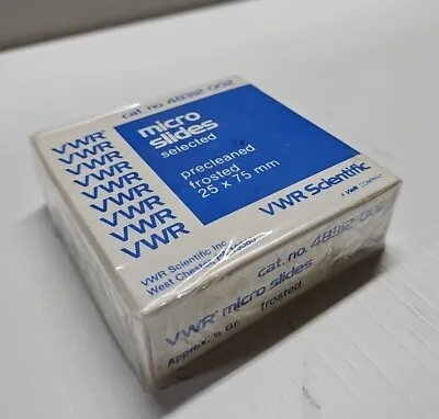 Buy VWR 48312-002 MICRO SLIDES SELECTED PRECLEANED FROSTED 25 X 75mm | 1/2 Gross  • 9.99$