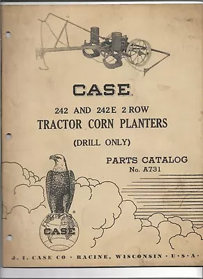 Buy Original 05/1957 Case 242 242E 2 Row Tractor Corn Planters Parts Catalog A731 • 18$