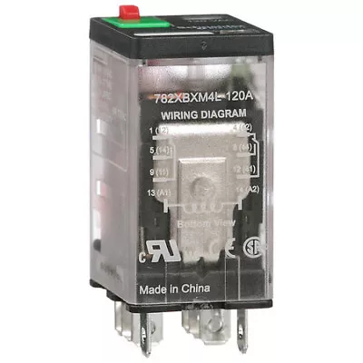 Buy Schneider Electric 782Xbxm4l-120A General Purpose Relay, 120V Ac Coil Volts, • 9.99$