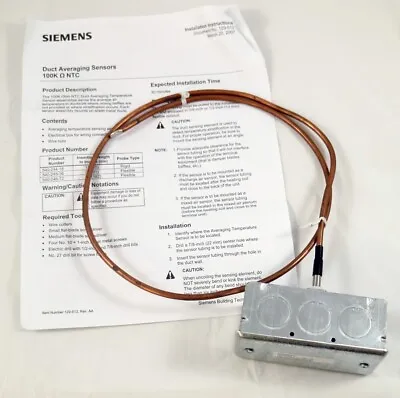 Buy Siemens 540-245-36 Duct Temperature FLEX AVER Sensor NTC 100K OHM TYP2  • 22.07$