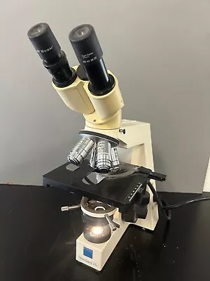 Buy CARL ZEISS STAND 25 MICROSCOPE WITH Objectives • 99.99$