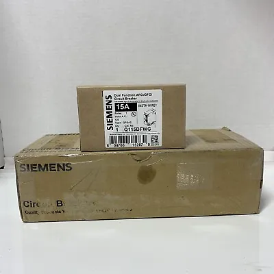 Buy 10 X Siemens Q115DFWG 1 Pole 15A Dual Function AFCI/GFCI Circuit Breaker QFGA2 • 409.99$