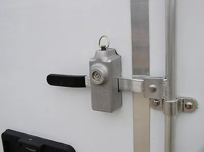 Buy Trailer Door Swing Hinged Latch Bar Cam Lock Keyed Side Rear Ramp Utility Cargo • 42.99$