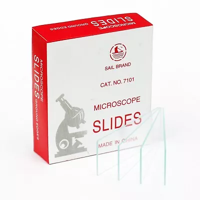 Buy 72 Blank Microscope Slides Clear Glass With Ground Edges • 7.99$