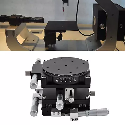 Buy XYZR 4Axis Manual Linear Positioning Stage Bearing Tuning Slide Table Micrometer • 233.80$