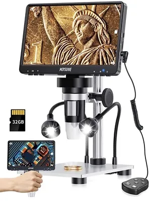 Buy 7 Inch 1080p Digital Microscope 12mp With Video Recorder Camera... • 70$