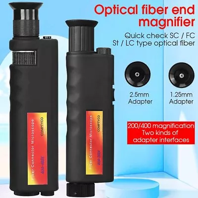 Buy Handheld Fiber Optical Inspection Microscope LED Illumination Anti Slip Rubber • 62.99$