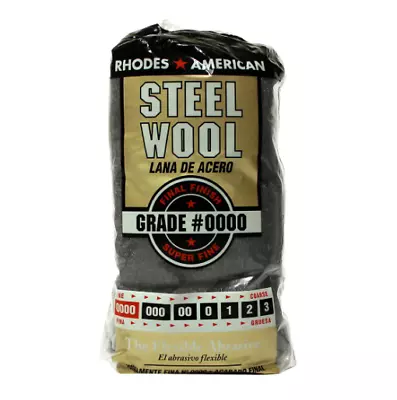 Buy Rhodes American Steel Wool, Super Fine Grade #0000, 12 Pads • 9.99$