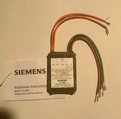Buy Siemens Tri-b6m Addressable Fire Alarm Interface Module 500-894546 • 175$