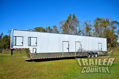Buy New 8.5x52 Enclosed Gooseneck Cargo Car Hauler Fema Trailer Mobile Office Center • 1,025$