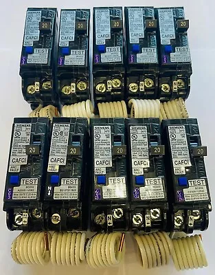 Buy LOT OF 10 SIEMENS QA120AFC  20A AFCI BREAKER (with Pigtail Wire) NEW • 565$