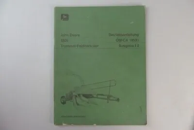 Buy Orig. Operating Instructions John Deere Drum Field Chopper 3800 - Manual • 20.53$