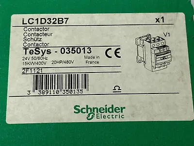 Buy Schneider Electric LC1D32B7 IEC Magnetic Contactor 24VAC 32A • 68.24$