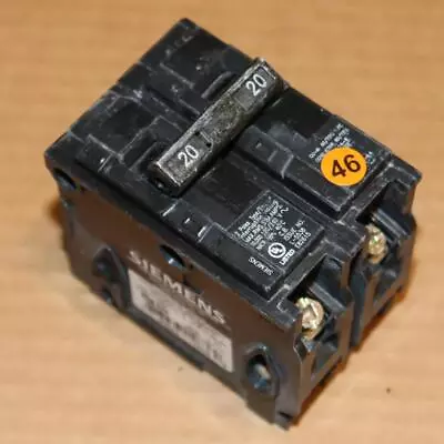Buy One Siemens ITE Gould Q220 2 Pole 20 Amp Plug In Breaker OG#46 • 5.99$