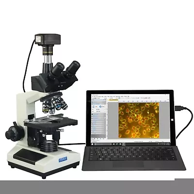 Buy OMAX 40X-2500X 18MP USB3 Darkfield Trinocular Compound Microscope For Live Blood • 1,018.99$