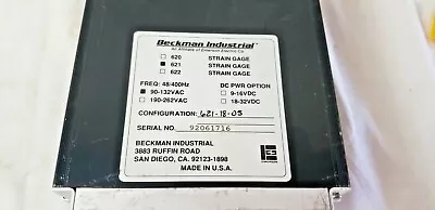 Buy Beckman Industrial 621-18-05 600 Series Strain Gage 90-132VAC Freq.  48-400Hz • 35$
