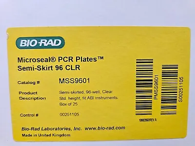 Buy Bio-Rad Microplate Microseal PCR Plate 96 Well Semi-skirted Pack Of 25 Plates • 75$