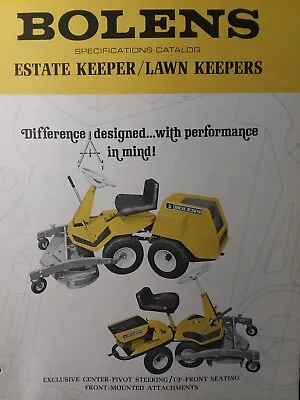 Buy Bolens Estate Keeper& Lawn Keeper Riding Lawn Mower Tractor Color Sales Brochure • 40.79$