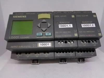 Buy Siemens LOGO! 12/24RC W (2) DM8 12/24R Modules • 200$