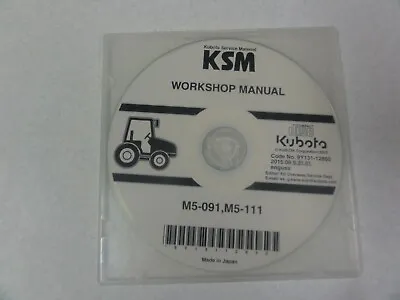 Buy Kubota M5-091 M5-111 Tractor Workshop Manual CD • 75$