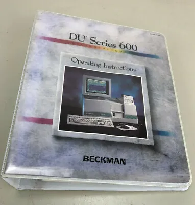 Buy Beckman Coulter DU-Series 600 Operating Instructions With Master Access Code • 99.98$