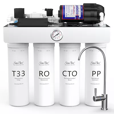 Buy SimPure T1-400GPD UV Reverse Osmosis Tankless Water Filter System Purifier TDS=0 • 169.99$