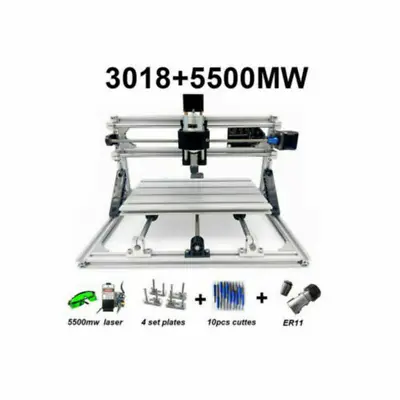 Buy CNC3018+5500MW Wither11 Diy Mini Cnc Engraving Machine,laser Engraving • 426.95$