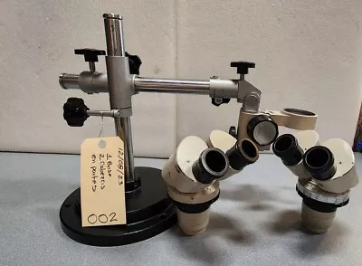 Buy 2 Parts Nikon Stereo Microscope Heads With Boom Base Parts Units Heads • 125$