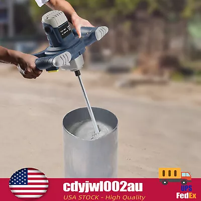 Buy 1050W Drywall Mortar Mixer Cement Render Paint Tile Concrete Plaster Rotary Blue • 50$