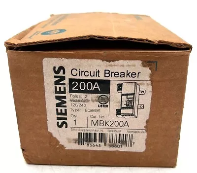 Buy Siemens EQ8695 200A 240V 2 Pole Circuit Breaker NFP • 325$
