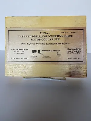 Buy 22PCS Tapered Drill Countersink Bit Screw Set Wood Pilot Hole Woodworking Tools • 7$